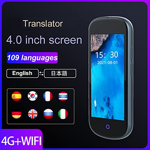 EliteBloom Portable Instant Voice Translator Photo Scanning Translator Foreign Language Translation Devices Recording Translation 4G WiFi/Offline,B