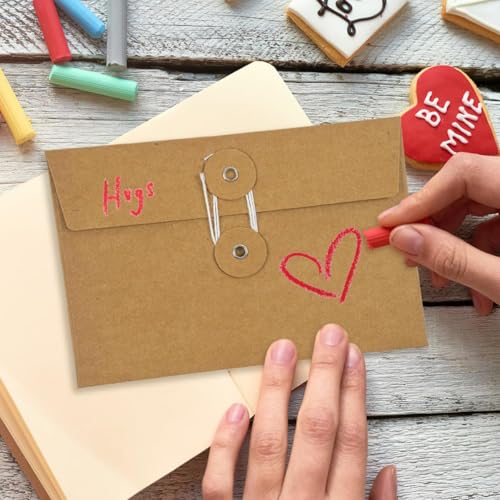 NEETUE 80PCS Kraft Paper Envelopes, Document Organizer