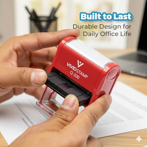 Classic Past Due Self Inking Rubber Stamp Combo with Refill (Red Ink) - X-Large (10 Pack)