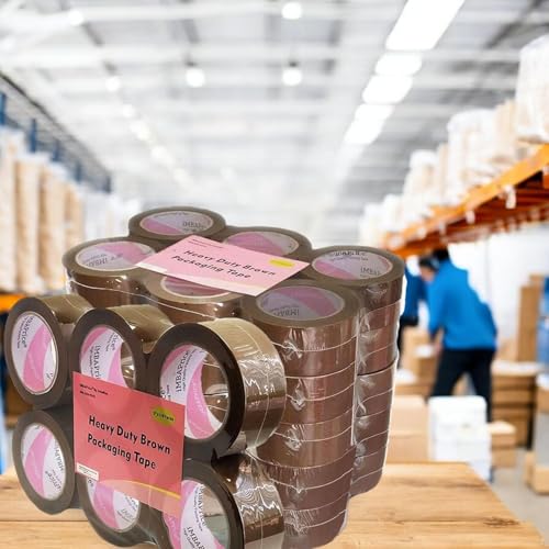 iMBAPrice 2 Inch Brown Packing Tape, 36 Rolls x 110 Yards I 3,960 Total Yards, Heavy Duty Packaging Tape, for Mailing, Carton & Box Sealing, Moving, Shipping Packing