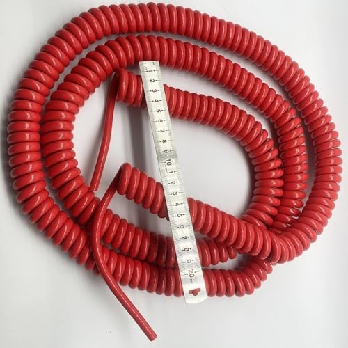 Coiled Curly Mains Flex Multicored Cable 15AWG 1.5mm2 Copper 0.5-10m