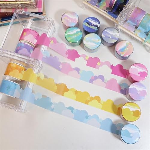 KLJUHGTR Washi Tape Cute Art Decorative Adhesive DIY Scrapbooking Sticker Label Stationery