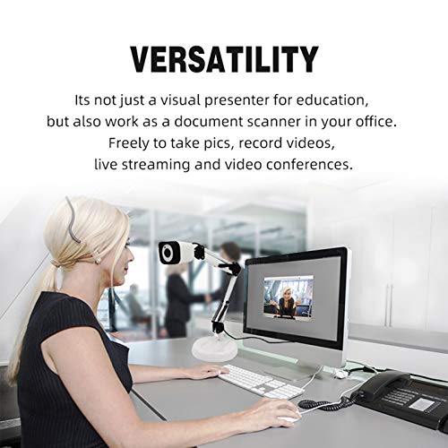 Document Camera for Teachers, 8mp with Auto-Focus and LED Supplemental Light, Excellent for Distance Education and Web Conferencing