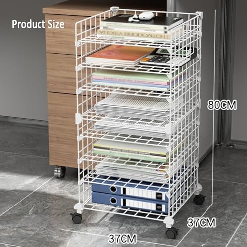 Paper Organizer, 8/12/16-layer Sorting Organizer,Paper Sorter, Paper Storage Cabinet for Home, Classroom, Office, School（Black,White）(Black,8tier)