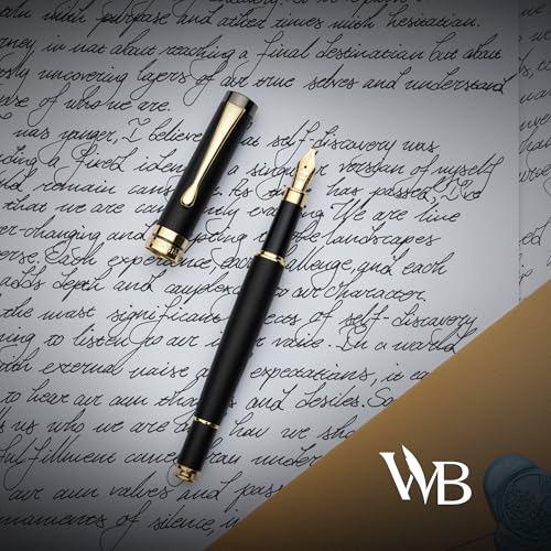 Wordsworth & Black Luxury Bamboo Black Calligraphy Pen Set, 6 Nibs