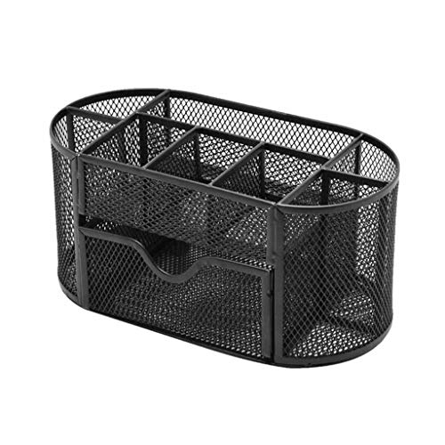 UOHLCX HBJWOV Pen Holder Organizer Desktop Storage Metal MeshEmpty Container Round Pencils Stationery Home Office Supplies(Gray)