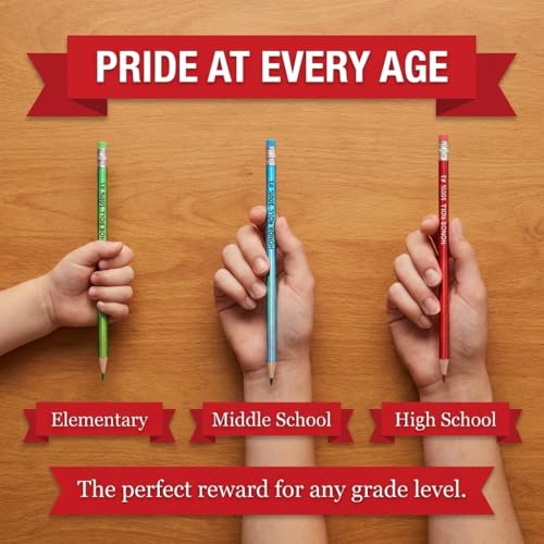 Anderson's, Smiley Faces Honor Roll Pencils, Set of 100, School Pencils, Student Awards, Recognition
