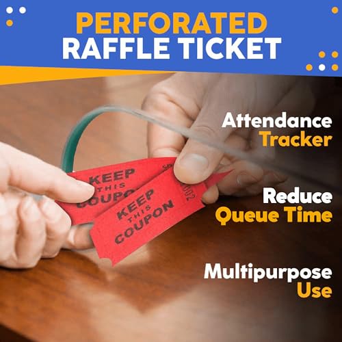 Toysery Multicolor Raffle Tickets, 12,000 Tickets