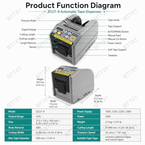 Electric Tape Cutting Machine with Manual & Auto, for Office School Shop