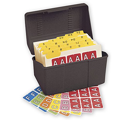 ABC Sycom & Barkley Alpha Index Card Set, 4 1/4 x 4 7/8 x 6", Black Box - A-Z