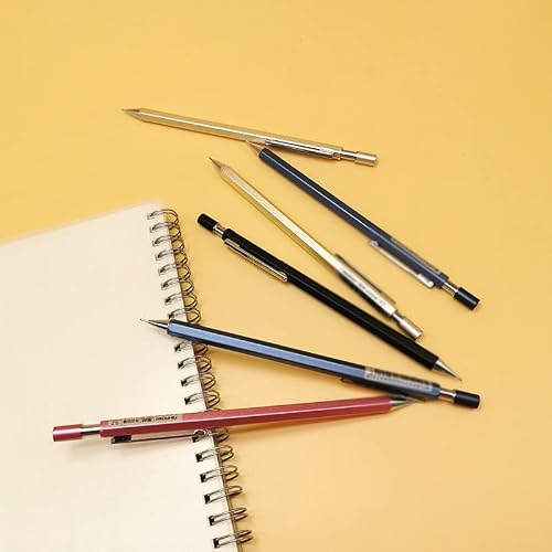 QERTYHKK 4 Pcs Mechanical Pencil Full Hexagonal Shape Good Grip Students