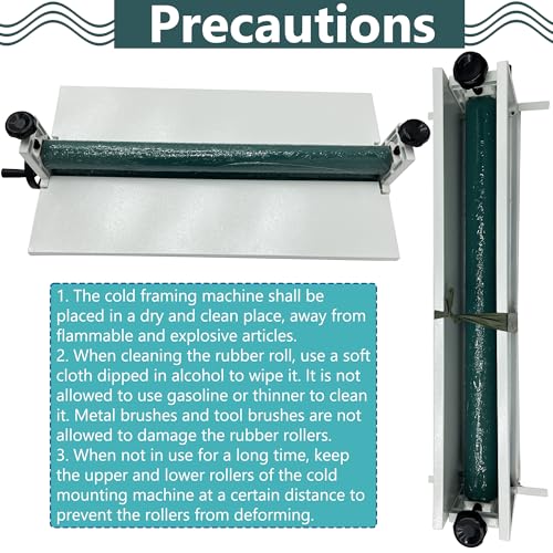 HayWHNKN Manual Cold Laminator High Precision 29.5 Inch Wide Desktop Cold Laminating Machine Adjustable Pressure Rubber Rollers with Fold-up Table for Posters, Photos, Documents, Book Laminating