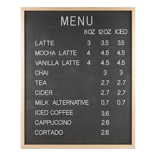 Large Gray Felt Letter Board 24 x 30 Inch for Menus and Price Lists