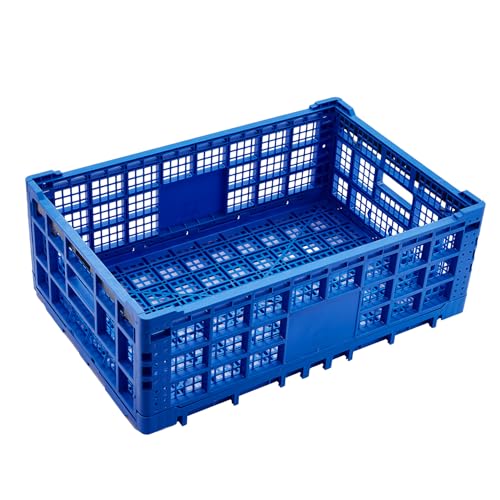 10PCS Collapsible Storage Crates, 52L/14Gal Foldable Plastic Crates