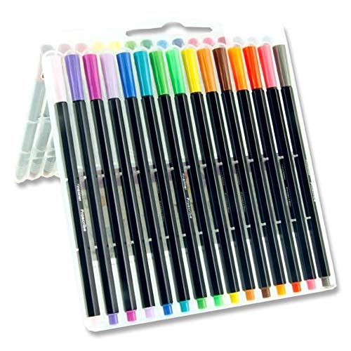 Premier Stationery "Pro:Scribe Hexagrip Fineliner Pens - Assorted Colour (Pack of 30)