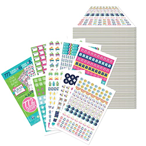 Bulk Budget Planning Stickers, Case of 50 Sticker Sets, 772 Stickers Per Set, Bill Due Date Reminders, Expense Tracking, Savings Goals, Auto Expenses, Holiday Spending, Eating Out