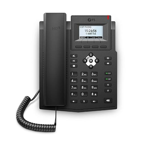 FIP-3102, VoIP Phone with HD Audio, Dual-Port Gigabit Ethernet, PoE, PoE 2 Line Keys 2 SIP Accounts