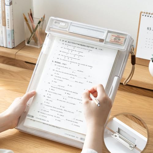 Ergonomic a 4 Clipboard Folder File Document Organizers Files Holder Featuring Pen Slot Card Holder and File Storage Space Owner Folder