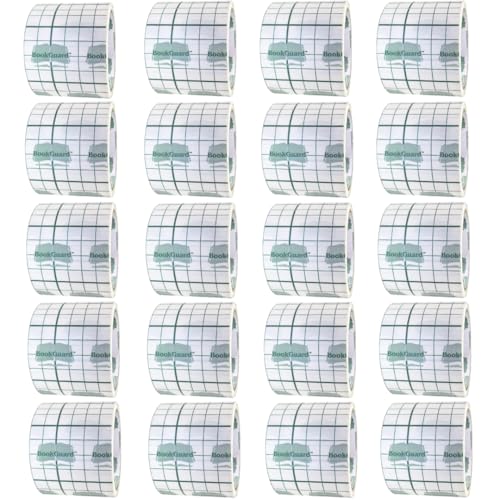 BookGuard 1 Inch Clear Archival Book Repair Tape, 10 Yard Roll, Case of 20