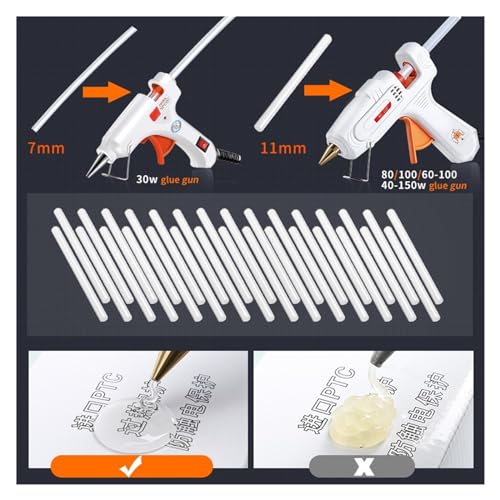 LIBODD Hot Glue Gun Hot Melt Glue Gun 7mm Glue Stick Industrial Mini Guns Thermo Gluegun Heat Temperature Tool for DIY Arts, Crafts and Quick Repairs(White-05 60-100W)