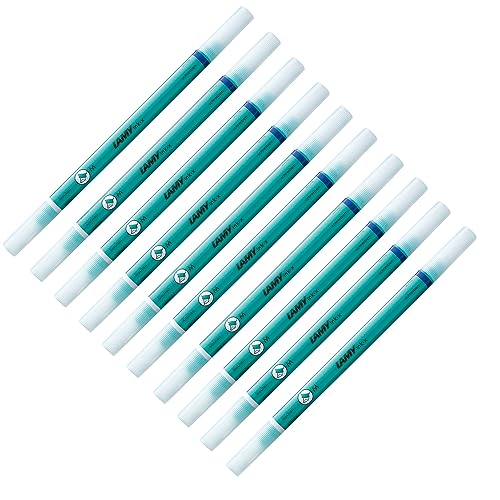 LAMY Ink-x Set of 10 Plastic Ink Erasers with Eraser Tip and Correction Tip - Only for Erasing Royal Blue Ink