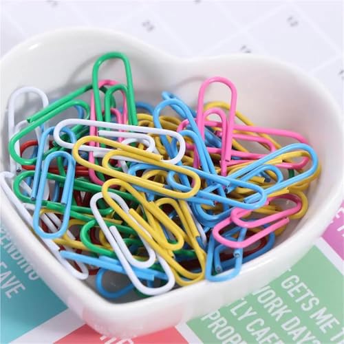 3000 Pcs Metal Paper Clips, Alloy Colored Bookmark Clips for Binding Binder Office