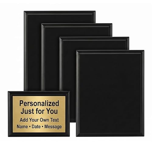 4 Pack 6 x 8 Inch Blank Wood Award Plaques for Personalized Engraving