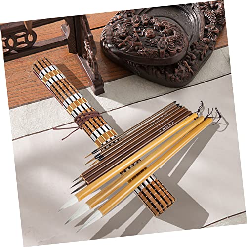 Chinese Calligraphy Brush Kanji Drawing Brush Beginner Students，Supplies set Beginner Beginners Drawing Khaki Watercolor Brushes Chinese for Art Line Students Pen Pigment Calligraphy Accessories Kanji
