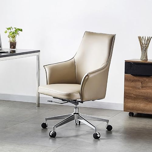UOPYNE Executive Office Chair, Office Chair Computer High Back Adjustable and Rotatable Ergonomic Desk Chair Executive PU Leather Swivel Task Chair with Armrests Support for Aldult Home, Office
