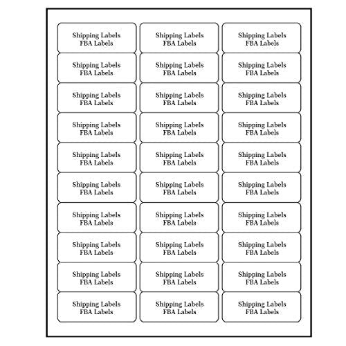 30 UP Shipping Address Labels for Inkjet Printers 1" x 2-5/8", Pack of 7500 Labels