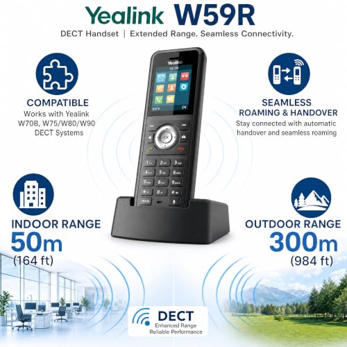 Yealink W59R Rugged DECT IP Phone with IP67 & Bluetooth