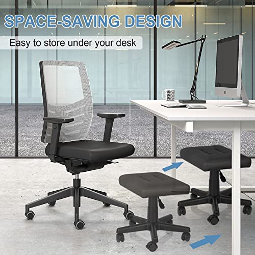 Footrest Stool Under Desk Adjustable Height Footrest Ottoman Ergonomic