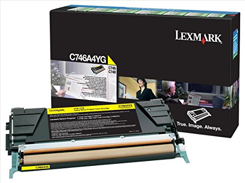 Lexmark C746A1YG Return Program Toner Cartridge, Yellow