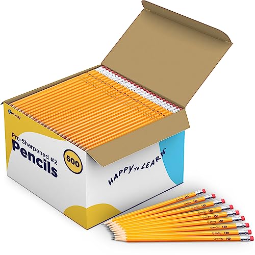 Enday #2 Pencils Bulk - 500 Pack - Pre-sharpened pencils