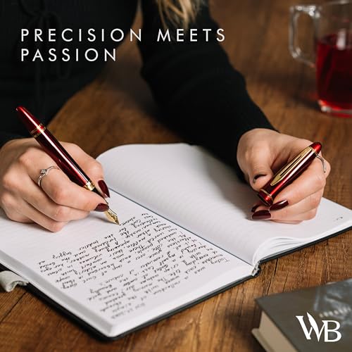 Wordsworth & Black Majesti Fountain Pen Set for Writing, Extra Fine Nib