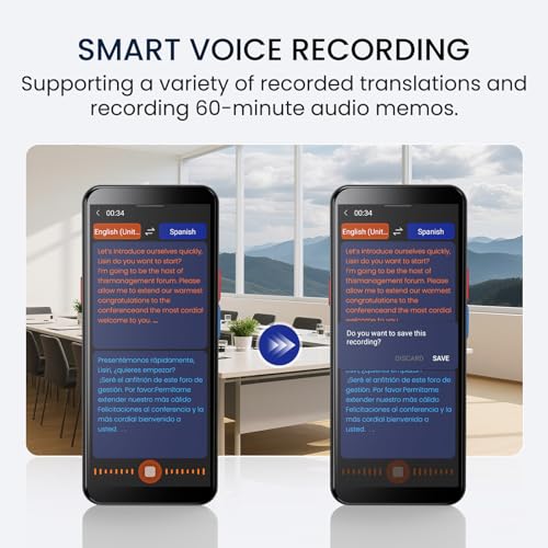 Language Translator Device, Upgraded 5.5" High-end Metal Frame Ai Translator No WiFi Needed, Support 150 Languages, Two Way Real-Time Voice Offline Recording Translator Device for Business Travel