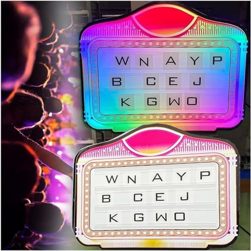 Handheld LED Alphabet Bottle Presenter, LED Night Club Birthday Wine Bottle Presenter, VIP Bottle Service Sign Display Lights, Custom Logo, Light Box Sign with Letters Numbers,A