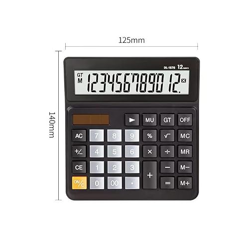 VZDUYHJ Desktop Calculator Financial Accounting Office Solar 12-Digit Large Screen Power Portable