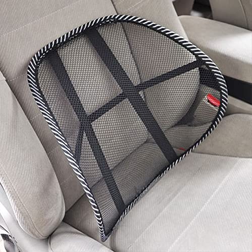 ZUIAI Car Seat Office Chair Massage Back Lumbar Support Mesh Ventilate Cushion Pad Black Mesh Back Lumbar Cushion for Car Driver