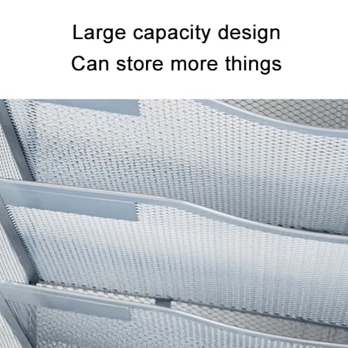 SUREK Large Capacity Wall-Mounted File Basket Large Capacity File Basket Iron File Basket Hanging File Box Desk File Organizer Shipshape