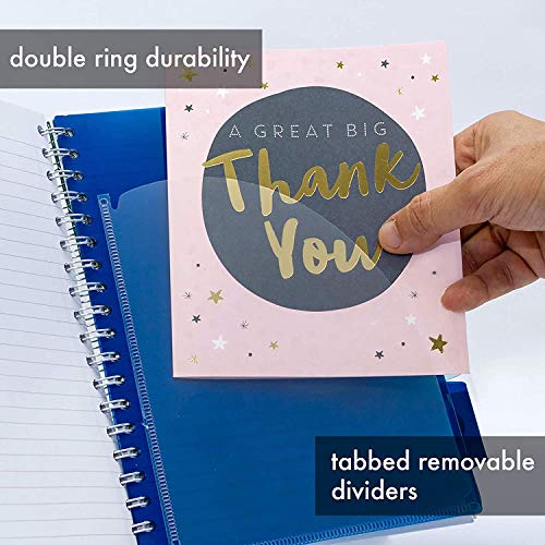 Pukka Pad 5 Subject Spiral Notebook 3-Pack - 200 Pages, 100 Sheets of 80GSM Paper with Repositionable Dividers & Perforated Edges for Office Planning & Organization - B5-7 X 10, Rochelle & Jess