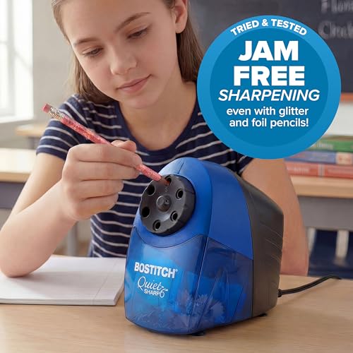 Bostitch Office Heavy Duty Electric Pencil Sharpener, Classroom, Blue