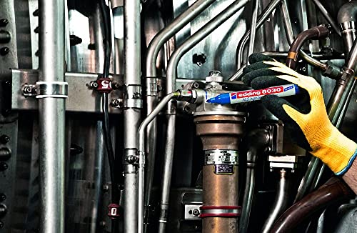 edding 8030 NLS hightechmarker - blauw - 10 stiften - ronde punt 1,5-3 mm - roestvaste marker voor corrosiearm markeren - voor staal, metaal, ijzer, aluminium