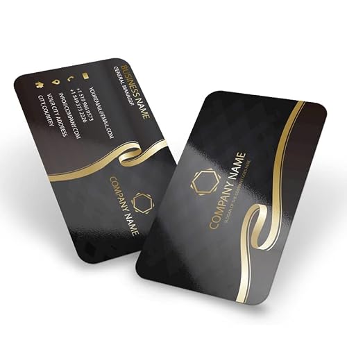 1000Pcs Custom Business Cards PVC Waterproof Add Photo/Text/Logo Print Your Own Business Cards Personalized Double-sided Printed Glossy Matte Frosted 0.38mm Thickness