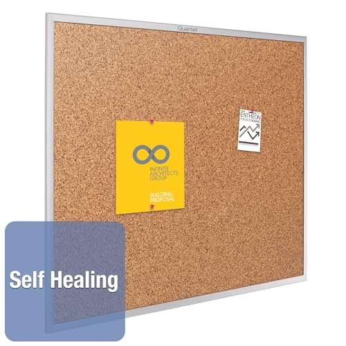 Quartet Standard Aluminum Frame Cork Bulletin Board, 60” x 36” (2305)