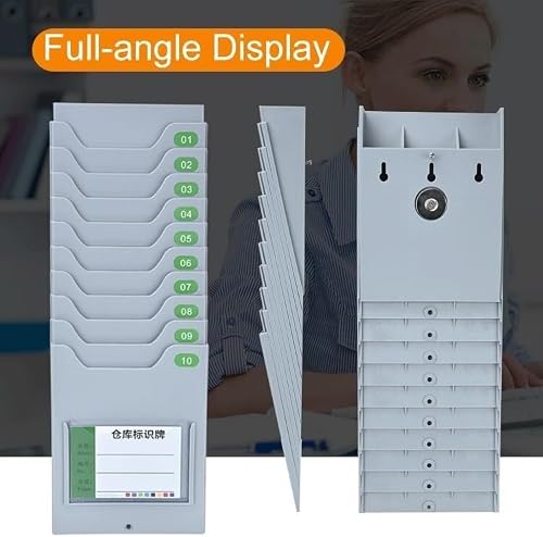 Katzowen Gray Commercial Timesheet Material Card Rack Wall Mount