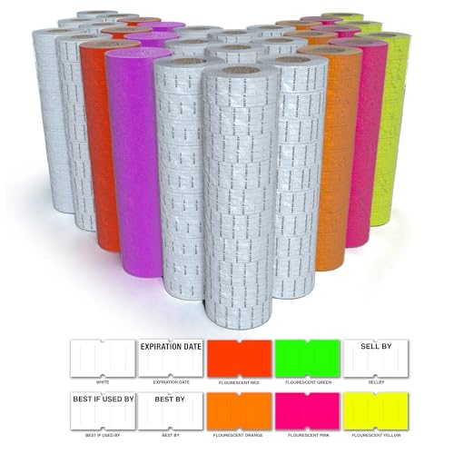 Kenco 18 1 Line Price Gun Kit - Choose Label Quantities and Colors - Includes Ink Rollers- 8 Digit Labeler for Pricing, Dating, and Coding