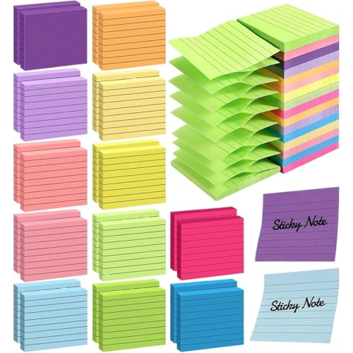 Post Its Notes 24pcs Sticky Notes-Self-Adhesive Note Pads Vibrant Colors, for Office, School & Home Organization