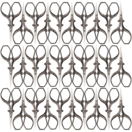 JubileeYarn Chinese Wing & Cloud Embroidery Scissors - Silver - 30 Scissors