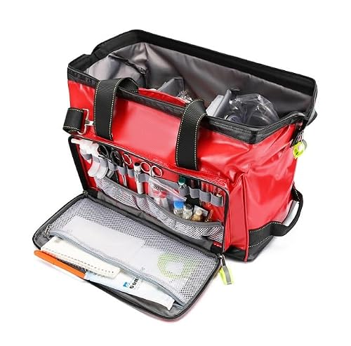 RASRGTRQ Emergency Medical Assistant Bag Empty, Medicine Storage Bag, Professional First Responder Bag with Multiple Pockets for First Aid Kit and Nursing Supplies(A,31 * 18 * 19cm)